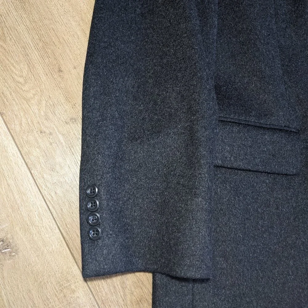 Pronto Uomo Blazer Mens 42R Dark Gray 100% Cashmere Couture Sports Coat Jacket